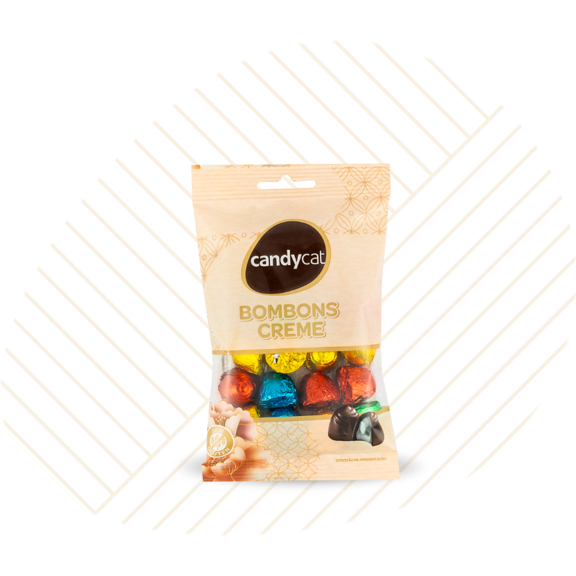 Saqueta de bombom creme 80g