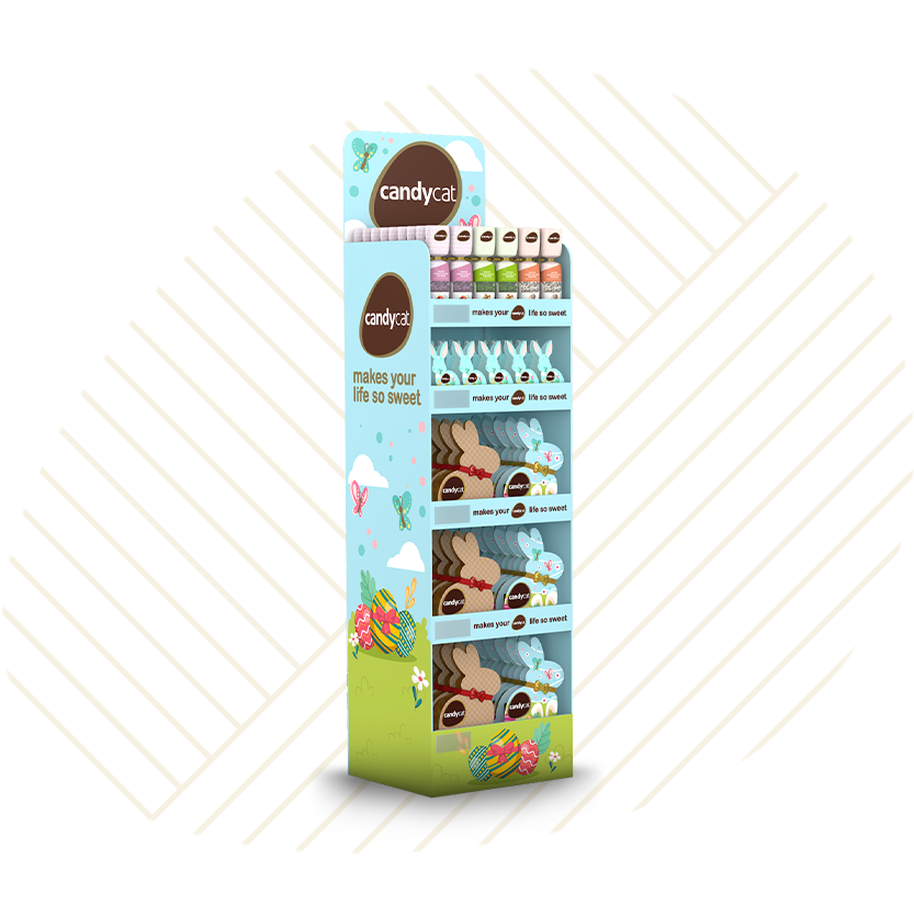 Expositor Coelhos + Ovos Chocolate